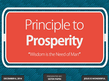 Principles of Prosperity